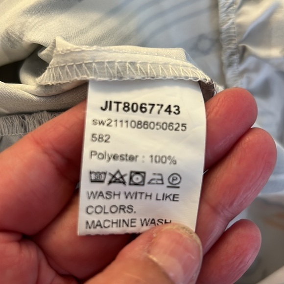 SHEIN Boho White & Gray Colorful Long Bell Sleeve Maxi Dress Size XS - Picture 8 of 8